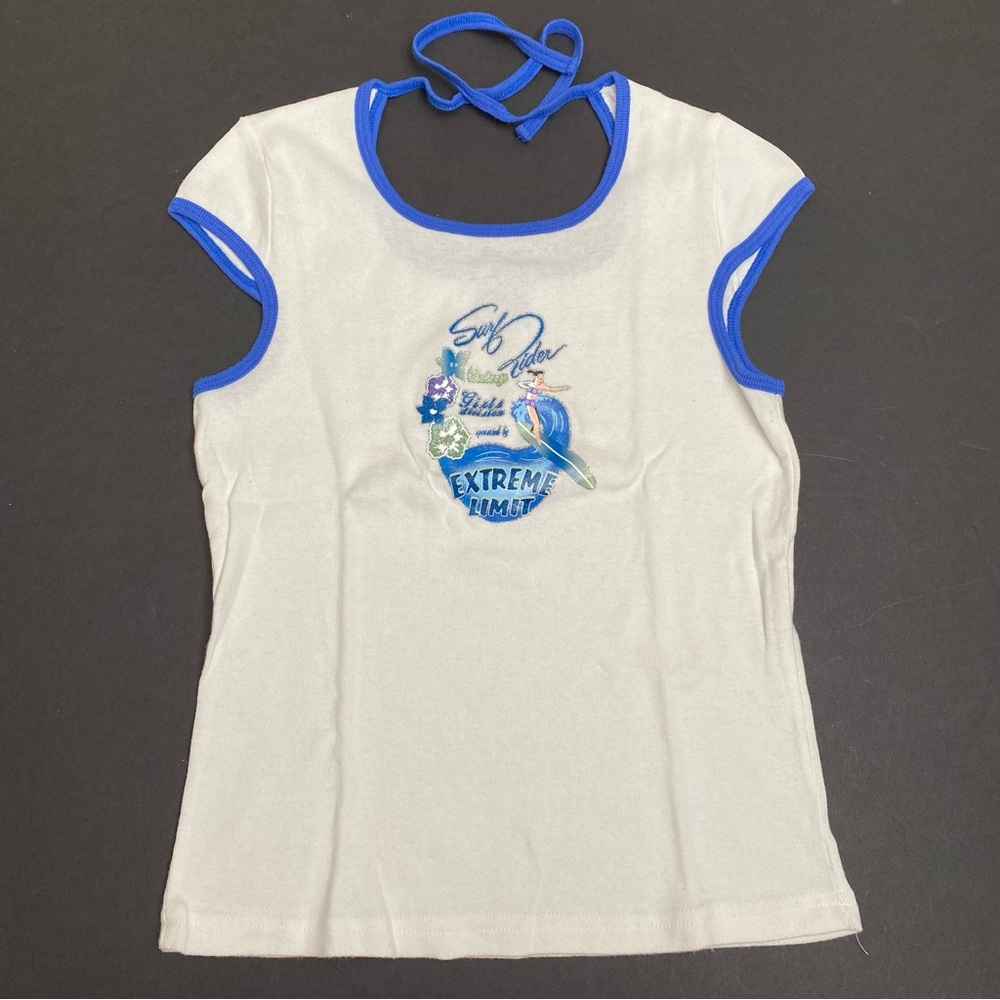 Extreme Limit Surf Rider Girl’s Tieback Short Sleeved T-shirt Y2K Vintage Kid’s